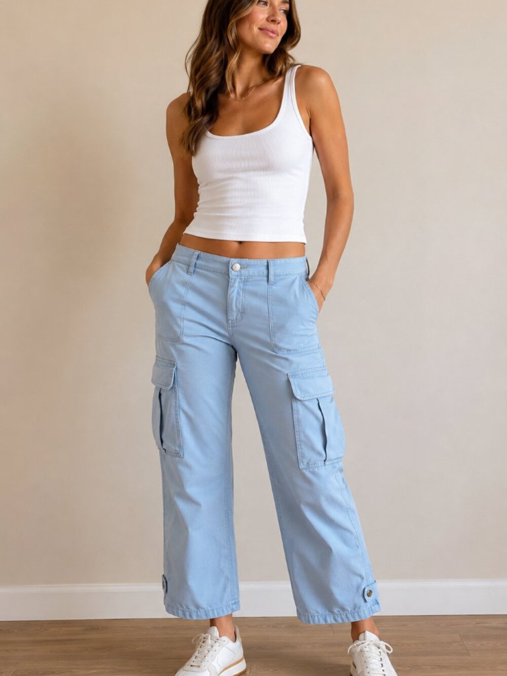 American Eagle Cargo Crop Pants Women’s 12 Long